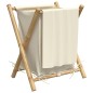 vidaXL Wäschekorb Cremeweiß 45x55x63,5 cm Bambus vidaXL Wäschekorb Cremeweiß 45x55x63,5 cm Bambus