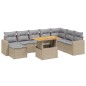 vidaXL 9-tlg. Garten-Sofagarnitur mit Kissen Beige Poly Rattan vidaXL 9-tlg. Garten-Sofagarnitur mit Kissen Beige Poly Rattan