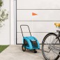 vidaXL Fahrradanhänger Hunde Blau Oxford-Gewebe und Eisen vidaXL Fahrradanhänger Hunde Blau Oxford-Gewebe und Eisen