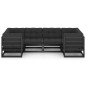 vidaXL 6-tlg. Garten-Lounge-Set mit Kissen Schwarz Massivholz Kiefer vidaXL 6-tlg. Garten-Lounge-Set mit Kissen Schwarz Massivholz Kiefer