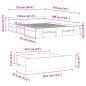 vidaXL Bettgestell mit Schubladen Schwarz 120x190 cm Holzwerkstoff vidaXL Bettgestell mit Schubladen Schwarz 120x190 cm Holzwerkstoff