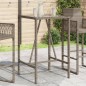 vidaXL Garten-Bartisch Grau 70x70x110 cm Poly Rattan vidaXL Garten-Bartisch Grau 70x70x110 cm Poly Rattan