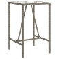 vidaXL Garten-Bartisch Grau 70x70x110 cm Poly Rattan vidaXL Garten-Bartisch Grau 70x70x110 cm Poly Rattan