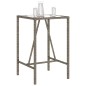 vidaXL Garten-Bartisch Grau 70x70x110 cm Poly Rattan vidaXL Garten-Bartisch Grau 70x70x110 cm Poly Rattan
