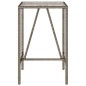 vidaXL Garten-Bartisch Grau 70x70x110 cm Poly Rattan vidaXL Garten-Bartisch Grau 70x70x110 cm Poly Rattan