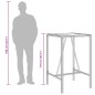 vidaXL Garten-Bartisch Grau 70x70x110 cm Poly Rattan vidaXL Garten-Bartisch Grau 70x70x110 cm Poly Rattan