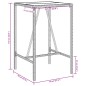 vidaXL Garten-Bartisch Grau 70x70x110 cm Poly Rattan vidaXL Garten-Bartisch Grau 70x70x110 cm Poly Rattan