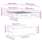 vidaXL Bettgestell mit Schubladen Schwarz 120x200 cm Holzwerkstoff vidaXL Bettgestell mit Schubladen Schwarz 120x200 cm Holzwerkstoff