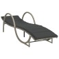 vidaXL Sonnenliege mit Auflage Hellgrau 60x199x42 cm Poly Rattan vidaXL Sonnenliege mit Auflage Hellgrau 60x199x42 cm Poly Rattan