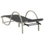 vidaXL Sonnenliege mit Auflage Hellgrau 60x199x42 cm Poly Rattan vidaXL Sonnenliege mit Auflage Hellgrau 60x199x42 cm Poly Rattan