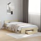 vidaXL Bettgestell mit Schublade Sonoma-Eiche 75x190 cm Holzwerkstoff vidaXL Bettgestell mit Schublade Sonoma-Eiche 75x190 cm Holzwerkstoff