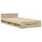 vidaXL Bettgestell mit Schublade Sonoma-Eiche 75x190 cm Holzwerkstoff vidaXL Bettgestell mit Schublade Sonoma-Eiche 75x190 cm Holzwerkstoff
