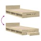 vidaXL Bettgestell mit Schublade Sonoma-Eiche 75x190 cm Holzwerkstoff vidaXL Bettgestell mit Schublade Sonoma-Eiche 75x190 cm Holzwerkstoff