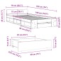 vidaXL Bettgestell mit Schublade Sonoma-Eiche 75x190 cm Holzwerkstoff vidaXL Bettgestell mit Schublade Sonoma-Eiche 75x190 cm Holzwerkstoff