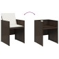 vidaXL 5-tlg. Garten-Essgruppe mit Kissen Braun Poly Rattan vidaXL 5-tlg. Garten-Essgruppe mit Kissen Braun Poly Rattan