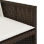vidaXL 5-tlg. Garten-Essgruppe mit Kissen Braun Poly Rattan vidaXL 5-tlg. Garten-Essgruppe mit Kissen Braun Poly Rattan