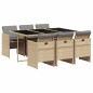 vidaXL 7-tlg. Garten-Essgruppe mit Kissen Beigemischung Poly Rattan vidaXL 7-tlg. Garten-Essgruppe mit Kissen Beigemischung Poly Rattan