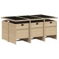 vidaXL 7-tlg. Garten-Essgruppe mit Kissen Beigemischung Poly Rattan vidaXL 7-tlg. Garten-Essgruppe mit Kissen Beigemischung Poly Rattan