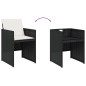 vidaXL 9-tlg. Garten-Essgruppe mit Kissen Schwarz Poly Rattan vidaXL 9-tlg. Garten-Essgruppe mit Kissen Schwarz Poly Rattan