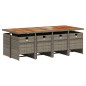 vidaXL 9-tlg. Garten-Essgruppe mit Kissen Grau Poly Rattan vidaXL 9-tlg. Garten-Essgruppe mit Kissen Grau Poly Rattan