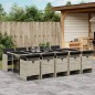 vidaXL 11-tlg. Garten-Essgruppe mit Kissen Hellgrau Poly Rattan vidaXL 11-tlg. Garten-Essgruppe mit Kissen Hellgrau Poly Rattan