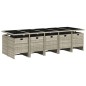 vidaXL 11-tlg. Garten-Essgruppe mit Kissen Hellgrau Poly Rattan vidaXL 11-tlg. Garten-Essgruppe mit Kissen Hellgrau Poly Rattan