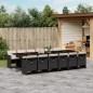 vidaXL 13-tlg. Garten-Essgruppe mit Kissen Schwarz Poly Rattan vidaXL 13-tlg. Garten-Essgruppe mit Kissen Schwarz Poly Rattan