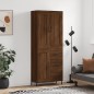 Highboard Braun Eichen-Optik 69,5x34x180 cm Holzwerkstoff Highboard Braun Eichen-Optik 69,5x34x180 cm Holzwerkstoff
