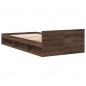vidaXL Bettgestell mit Schublade Braun Eiche 75x190 cm Holzwerkstoff vidaXL Bettgestell mit Schublade Braun Eiche 75x190 cm Holzwerkstoff