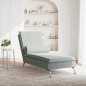 vidaXL Massage-Chaiselongue mit Nackenrolle Hellgrau Samt vidaXL Massage-Chaiselongue mit Nackenrolle Hellgrau Samt