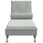 vidaXL Massage-Chaiselongue mit Nackenrolle Hellgrau Samt vidaXL Massage-Chaiselongue mit Nackenrolle Hellgrau Samt