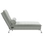 vidaXL Massage-Chaiselongue mit Nackenrolle Hellgrau Samt vidaXL Massage-Chaiselongue mit Nackenrolle Hellgrau Samt