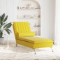 vidaXL Massage-Chaiselongue mit Nackenrolle Gelb Samt vidaXL Massage-Chaiselongue mit Nackenrolle Gelb Samt