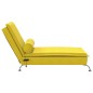 vidaXL Massage-Chaiselongue mit Nackenrolle Gelb Samt vidaXL Massage-Chaiselongue mit Nackenrolle Gelb Samt