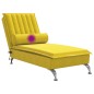 vidaXL Massage-Chaiselongue mit Nackenrolle Gelb Samt vidaXL Massage-Chaiselongue mit Nackenrolle Gelb Samt
