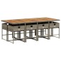 vidaXL 9-tlg. Garten-Essgruppe mit Kissen Grau Poly Rattan vidaXL 9-tlg. Garten-Essgruppe mit Kissen Grau Poly Rattan