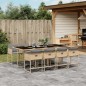 vidaXL 9-tlg. Garten-Essgruppe mit Kissen Beigemischung Poly Rattan vidaXL 9-tlg. Garten-Essgruppe mit Kissen Beigemischung Poly Rattan