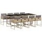 vidaXL 9-tlg. Garten-Essgruppe mit Kissen Beigemischung Poly Rattan vidaXL 9-tlg. Garten-Essgruppe mit Kissen Beigemischung Poly Rattan