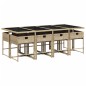 vidaXL 9-tlg. Garten-Essgruppe mit Kissen Beigemischung Poly Rattan vidaXL 9-tlg. Garten-Essgruppe mit Kissen Beigemischung Poly Rattan