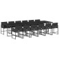 vidaXL 13-tlg. Garten-Essgruppe mit Kissen Schwarz Poly Rattan vidaXL 13-tlg. Garten-Essgruppe mit Kissen Schwarz Poly Rattan
