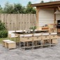 vidaXL 13-tlg. Garten-Essgruppe mit Kissen Beige Poly Rattan vidaXL 13-tlg. Garten-Essgruppe mit Kissen Beige Poly Rattan