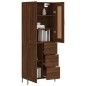 Highboard Braun Eichen-Optik 69,5x34x180 cm Holzwerkstoff Highboard Braun Eichen-Optik 69,5x34x180 cm Holzwerkstoff