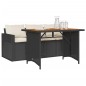 vidaXL 2-tlg. Garten-Essgruppe mit Kissen Schwarz Poly Rattan vidaXL 2-tlg. Garten-Essgruppe mit Kissen Schwarz Poly Rattan