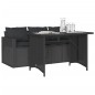 vidaXL 2-tlg. Garten-Essgruppe mit Kissen Schwarz Poly Rattan vidaXL 2-tlg. Garten-Essgruppe mit Kissen Schwarz Poly Rattan