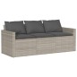 vidaXL 2-tlg. Garten-Essgruppe mit Kissen Hellgrau Poly Rattan vidaXL 2-tlg. Garten-Essgruppe mit Kissen Hellgrau Poly Rattan
