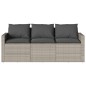vidaXL 2-tlg. Garten-Essgruppe mit Kissen Hellgrau Poly Rattan vidaXL 2-tlg. Garten-Essgruppe mit Kissen Hellgrau Poly Rattan