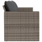 vidaXL Gartensofa mit Kissen 3-Sitzer Grau Poly Rattan vidaXL Gartensofa mit Kissen 3-Sitzer Grau Poly Rattan
