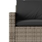vidaXL Gartensofa mit Kissen 3-Sitzer Grau Poly Rattan vidaXL Gartensofa mit Kissen 3-Sitzer Grau Poly Rattan