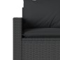 vidaXL Gartensofa mit Kissen 3-Sitzer Schwarz Poly Rattan vidaXL Gartensofa mit Kissen 3-Sitzer Schwarz Poly Rattan