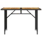 vidaXL Gartentisch mit Holzplatte Schwarz 110x68x70 cm Poly Rattan vidaXL Gartentisch mit Holzplatte Schwarz 110x68x70 cm Poly Rattan